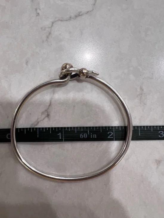 Eden Hand Arts two tone silver and 14k fish bracelet - Picture 12 of 14